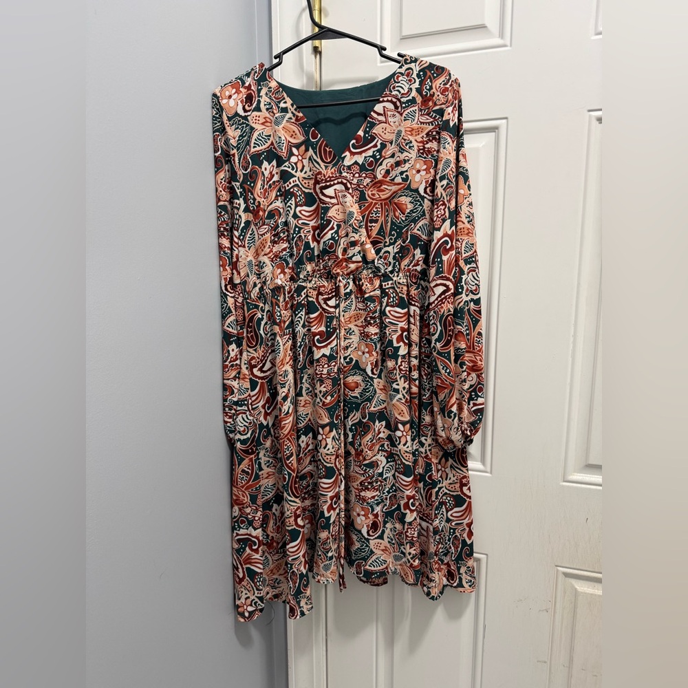 NWOT- Lined Boutique Dress- Large- Would be super cute with cowboy boots!